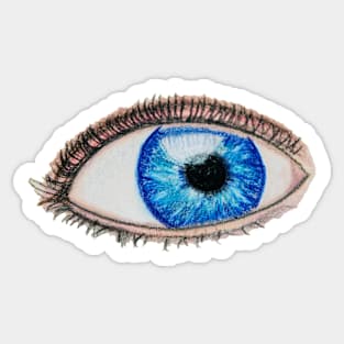 Blue eye with reflection Sticker